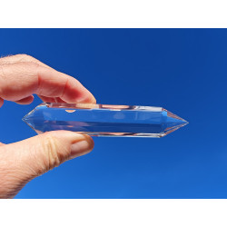 Nathaniel 7 Gate 13-7-24 Facet Vogel Cut Phi Crystal with blue rutiles