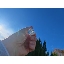 Nathaniel 7 Portale 13-7-24 Facetten Vogel Cut Phi-Kristall  mit blauen Rutilen