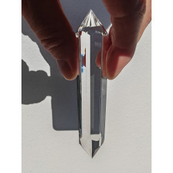 Nathaniel 7 Gate 13-7-24 Facet Vogel Cut Phi Crystal with blue rutiles