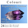 Regenbogen Amethyst 24 Facetten Phi-Kristall Colouri