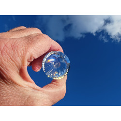 Hanna 44 Facet Vogel Cut Phi Crystal with Comet Inclusion