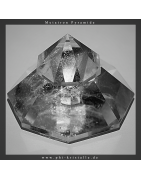 Metatron Rock Crystal Pyramid 8-sided with Crown and Base