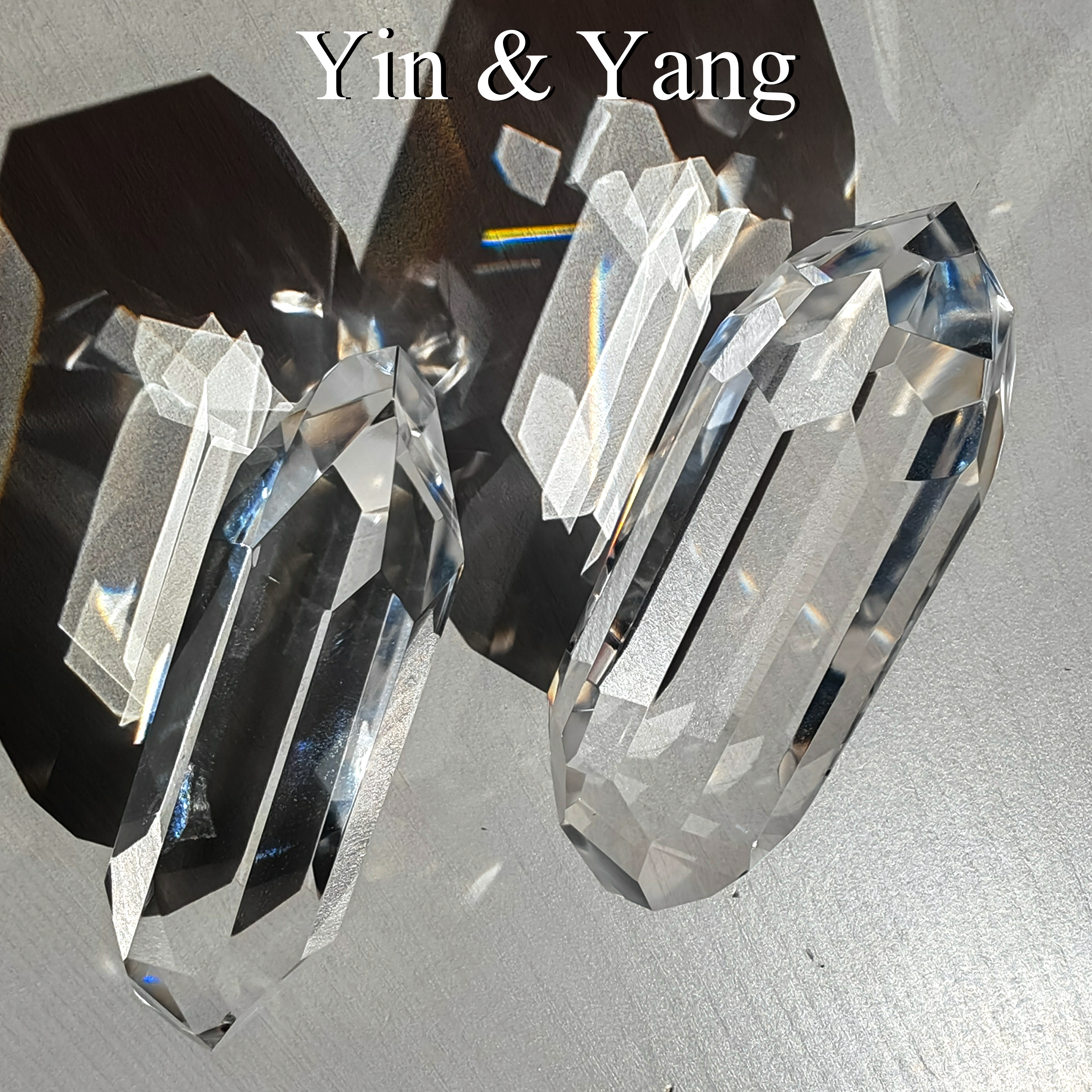 Yin & Yang Phi Crystal Balance Set